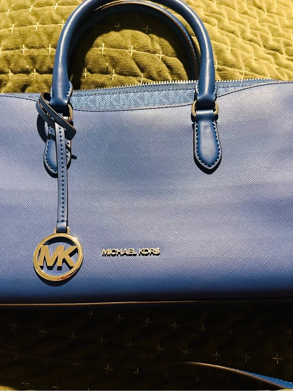 Michael Kors Royal Blue Leather Satchel